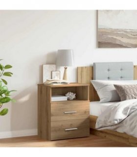 vidaXL Bedside Cabinet Artisan Oak 50x32x60cm Engineered Wood