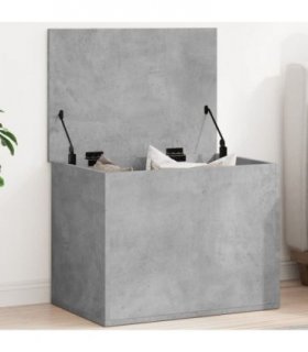 vidaXL Storage Box Concrete Grey 60x42x46 cm Engineered Wood — Size: 60 x 42 x 46 cm