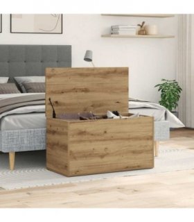 vidaXL Storage Chest Artisan Oak 84x42x46 cm Engineered Wood — Size: 84 x 42 x 46 cm