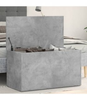 vidaXL Storage Chest Concrete Grey 84x42x46 cm Engineered Wood — Size: 84 x 42 x 46 cm