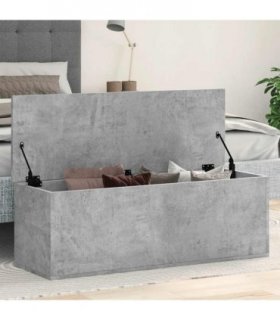 vidaXL Storage Box Concrete Grey 102x35x35 cm Engineered Wood — Size: 102 x 35 x 35 cm