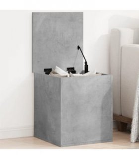 vidaXL Storage Box Concrete Grey 40x42x46 cm Engineered Wood — Size: 40 x 42 x 46 cm