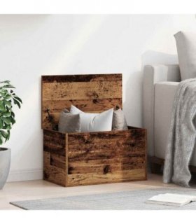 vidaXL Storage Box Old Wood 60 x 35 x 35 cm Engineered Wood
