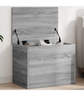 vidaXL Storage Box Grey Sonoma 60x42x46 cm Engineered Wood — Size: 60 x 42 x 46 cm