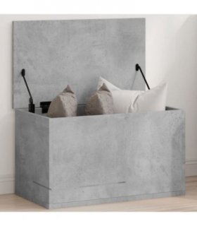 vidaXL Storage Box Concrete Grey 60x35x35 cm Engineered Wood — Size: 60 x 35 x 35 cm