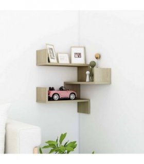 vidaXL Wall Corner Shelf Sonoma Oak 40x40x50 cm Engineered Wood