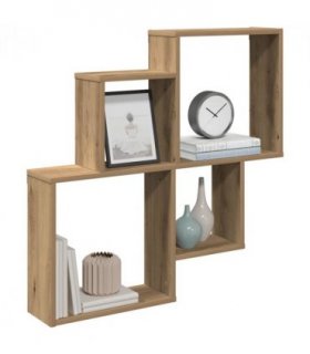vidaXL Wall Shelf Artisan Oak 80x15x78.5 cm Engineered Wood