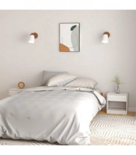 vidaXL Bedside Cabinets 2 pcs White 40x31x40 cm Solid Pinewood