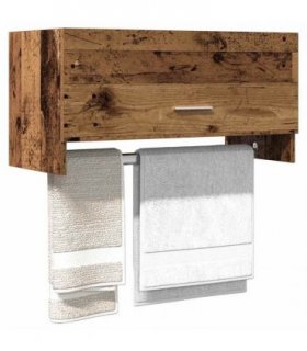 vidaXL Wardrobe Old Wood 70x32.5x35 cm Engineered Wood — Size: 70 x 32.5 x 35 cm