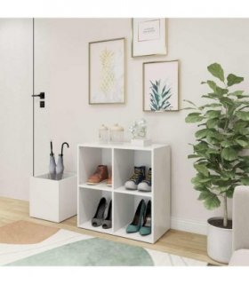 vidaXL Hall Shoe Cabinet White 105x35.5x70 cm Engineered Wood
