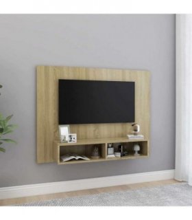 vidaXL Wall TV Cabinet Sonoma Oak 120x23.5x90 cm Engineered Wood