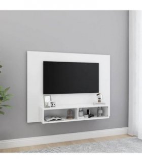 vidaXL Wall TV Cabinet White 120x23.5x90 cm Engineered Wood