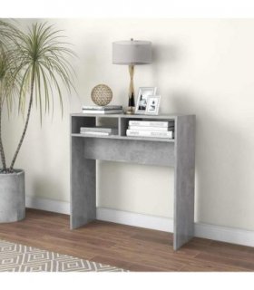 vidaXL Console Table Concrete Grey 78x30x80 cm Engineered Wood