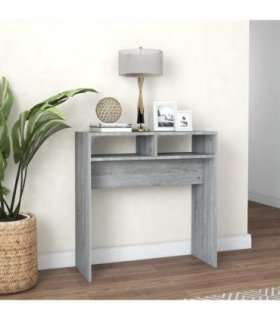vidaXL Console Table Grey Sonoma 78x30x80 cm Engineered Wood