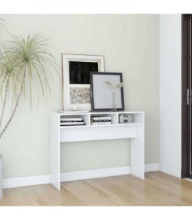 vidaXL Console Table White 105x30x80 cm Engineered Wood