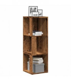 vidaXL Corner Cabinet Old Wood 33x33x100 cm Engineered Wood — Size: 33 x 33 x 100 cm