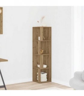 vidaXL Corner Cabinet Artisan Oak 33x33x132 cm Engineered Wood — Size: 33 x 33 x 132 cm