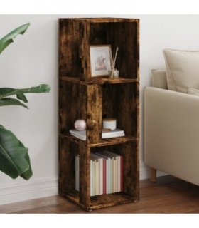 vidaXL Corner Cabinet Smoked Oak 33x33x100 cm Engineered Wood — Size: 33 x 33 x 100 cm