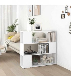 vidaXL Book Cabinet Room Divider White 100x24x94 cm — Size: 100 x 24 x 94 cm