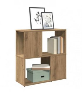 vidaXL Book Cabinet Artisan Oak 60x24x63 cm Engineered Wood — Size: 60 x 24 x 63 cm