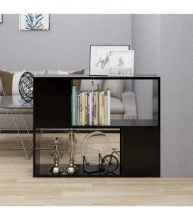 vidaXL TV Cabinet | Black | Engineered wood | Medium | TV Cabinet | Rectangular — Size: 80 x 24 x 63 cm