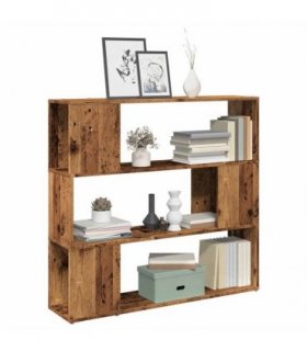 vidaXL Book Cabinet/Room Divider Old Wood 100x24x94 cm — Size: 100 x 24 x 94 cm