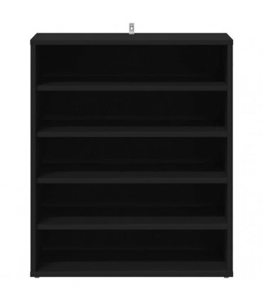 vidaXL Shoe Cabinet Black 60x35x70 cm Engineered Wood — Size: 60 x 35 x 70 cm, Model: shoe cabinet without door