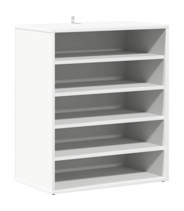 vidaXL Shoe Cabinet White 60x35x70 cm Engineered Wood — Size: 60 x 35 x 70 cm, Model: shoe cabinet without door