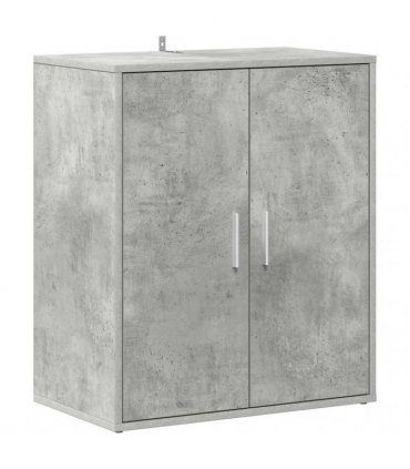 vidaXL Shoe Cabinet Concrete Grey 60x35x70 cm Engineered Wood — Size: 60 x 35 x 70 cm, Model: shoe cabinet with door