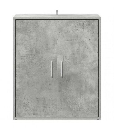 vidaXL Shoe Cabinet Concrete Grey 60x35x70 cm Engineered Wood — Size: 60 x 35 x 70 cm, Model: shoe cabinet with door