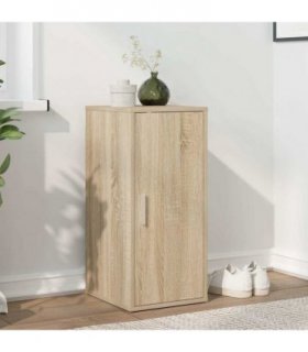 vidaXL Shoe Cabinet Sonoma Oak 32x35x70 cm Engineered Wood — Size: 32 x 35 x 70 cm, Model: shoe cabinet with door