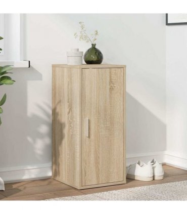 vidaXL Shoe Cabinet Sonoma Oak 32x35x70 cm Engineered Wood — Size: 32 x 35 x 70 cm, Model: shoe cabinet with door
