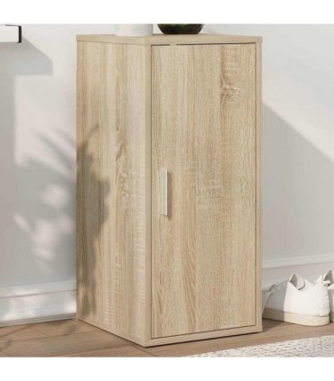 vidaXL Shoe Cabinet Sonoma Oak 32x35x70 cm Engineered Wood — Size: 32 x 35 x 70 cm, Model: shoe cabinet with door