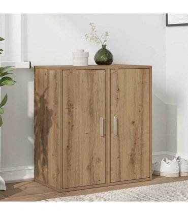 vidaXL Shoe Cabinets 2 pcs Artisan Oak 32x35x70 cm Engineered Wood — Size: 32 x 35 x 70 cm, Model: 2x shoe cabinet with door