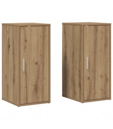 vidaXL Shoe Cabinets 2 pcs Artisan Oak 32x35x70 cm Engineered Wood — Size: 32 x 35 x 70 cm, Model: 2x shoe cabinet with door