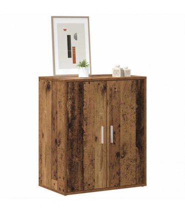 vidaXL Shoe Cabinet Old Wood 60x35x70 cm Engineered Wood — Size: 60 x 35 x 70 cm, Model: shoe cabinet with door