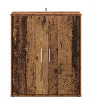 vidaXL Shoe Cabinet Old Wood 60x35x70 cm Engineered Wood — Size: 60 x 35 x 70 cm, Model: shoe cabinet with door