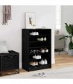 vidaXL Shoe Cabinet Black Oak 60 x 35 x 92 cm Engineered Wood — Model: Shoe cabinet without door