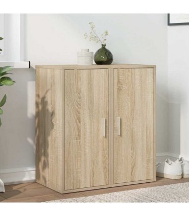 vidaXL Shoe Cabinets 2 pcs Sonoma Oak 32x35x70 cm Engineered Wood — Size: 32 x 35 x 70 cm, Model: 2x shoe cabinet with door