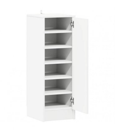 vidaXL Shoe Cabinet White 32x35x92 cm Engineered Wood — Size: 32 x 35 x 92 cm, Model: shoe cabinet with door