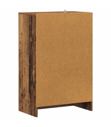 vidaXL Shoe Cabinet Old Wood 60x35x92 cm Engineered Wood — Size: 60 x 35 x 92 cm, Model: shoe cabinet without door