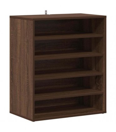 vidaXL Shoe Cabinet Brown Oak 60x35x70 cm Engineered Wood — Size: 60 x 35 x 70 cm, Model: shoe cabinet without door