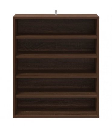 vidaXL Shoe Cabinet Brown Oak 60x35x70 cm Engineered Wood — Size: 60 x 35 x 70 cm, Model: shoe cabinet without door