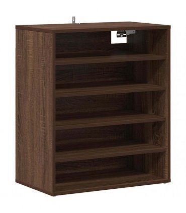vidaXL Shoe Cabinet Brown Oak 60x35x70 cm Engineered Wood — Size: 60 x 35 x 70 cm, Model: shoe cabinet without door