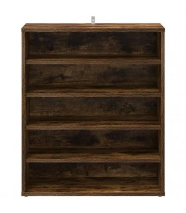 vidaXL Shoe Cabinet Smoked Oak 60x35x70 cm Engineered Wood — Size: 60 x 35 x 70 cm, Model: shoe cabinet without door
