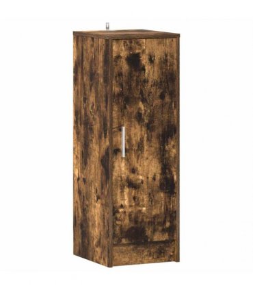 vidaXL Shoe Cabinet Smoked Oak 32x35x92 cm Engineered Wood — Size: 32 x 35 x 92 cm, Model: shoe cabinet with door