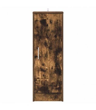 vidaXL Shoe Cabinet Smoked Oak 32x35x92 cm Engineered Wood — Size: 32 x 35 x 92 cm, Model: shoe cabinet with door