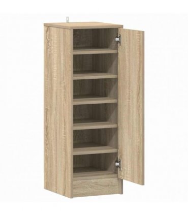 vidaXL Shoe Cabinet Sonoma Oak 32x35x92 cm Engineered Wood — Size: 32 x 35 x 92 cm, Model: shoe cabinet with door