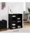 vidaXL Shoe Cabinet 2 pcs Black Oak 32 x 35 x 70 cm Engineered Wood — Model: Shoe cabinet without door