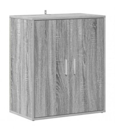 vidaXL Shoe Cabinet Grey Sonoma 60x35x70 cm Engineered Wood — Size: 60 x 35 x 70 cm, Model: shoe cabinet with door